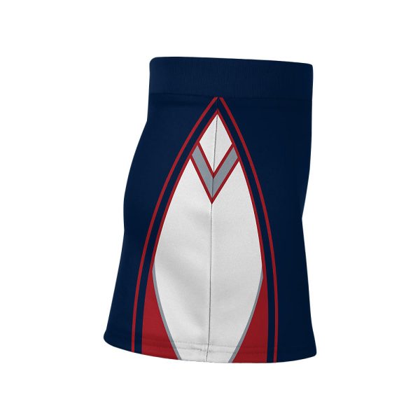 Blue and white Cheer V-Notch Skirt - Image 3