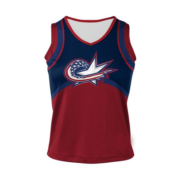 Red and Blue Cheer Sleeveless Shell