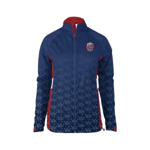 Blue and Red Ladies Verge Warm-Up Full-Zip Jacket