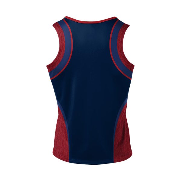 Red and Blue Cheer Sleeveless Shell - Image 4