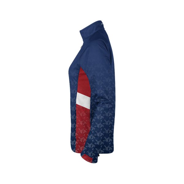 Blue and Red Ladies Verge Warm-Up Full-Zip Jacket - Image 3