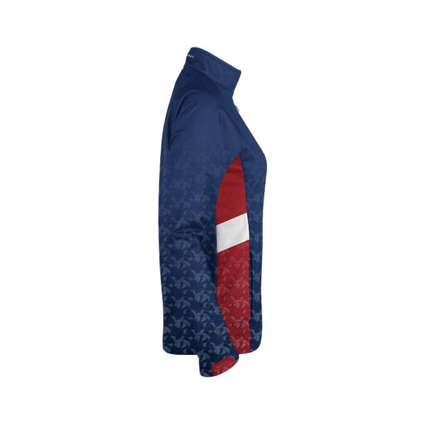 Blue and Red Ladies Verge Warm-Up Full-Zip Jacket - Image 4