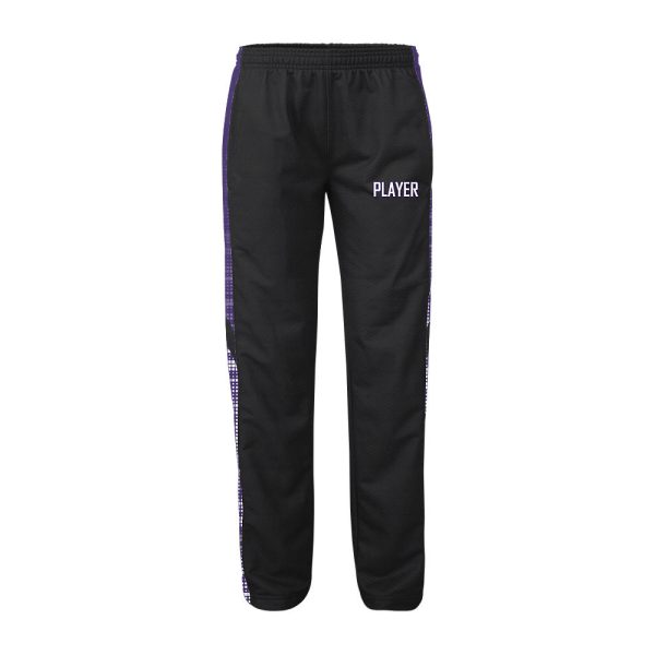 Black and Purple Ladies Verge Warm-Up Pants - Image 2