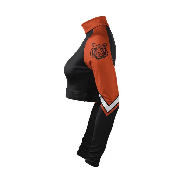Orange and Black Cheer Mock Neck Bodyliner - Image 3