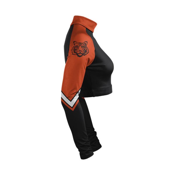 Orange and Black Cheer Mock Neck Bodyliner - Image 4