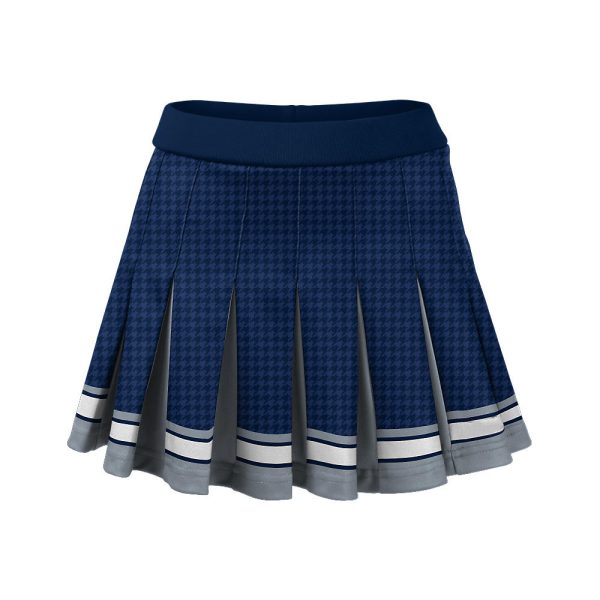 Blue and Gray Cheer Pleated Skirt