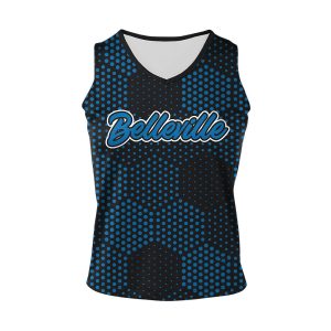 Blue and Black Cheer Sleeveless Shell