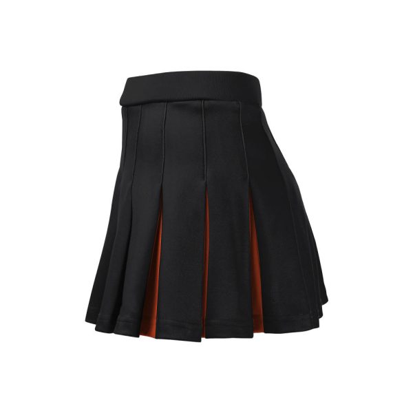 Black and Orange Cheer Pleated Skirt - Image 3