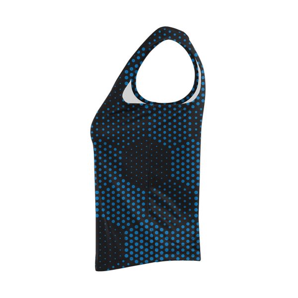 Blue and Black Cheer Sleeveless Shell - Image 3