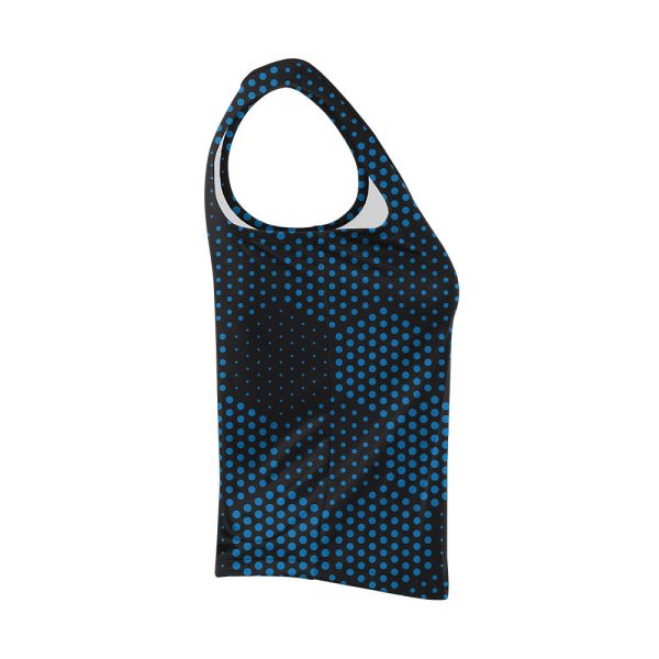 Blue and Black Cheer Sleeveless Shell - Image 4