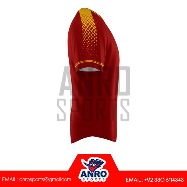 Red and yellow Baseball Crew Neck Jersey - Image 3
