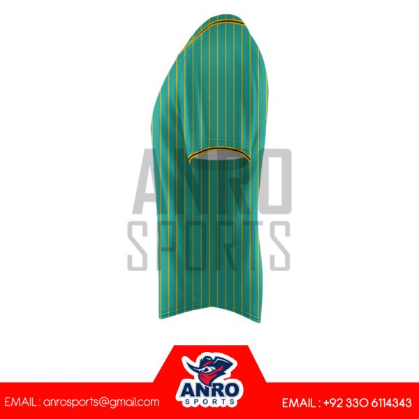 Green and Yellow Baseball Full Button Jersey - Image 2