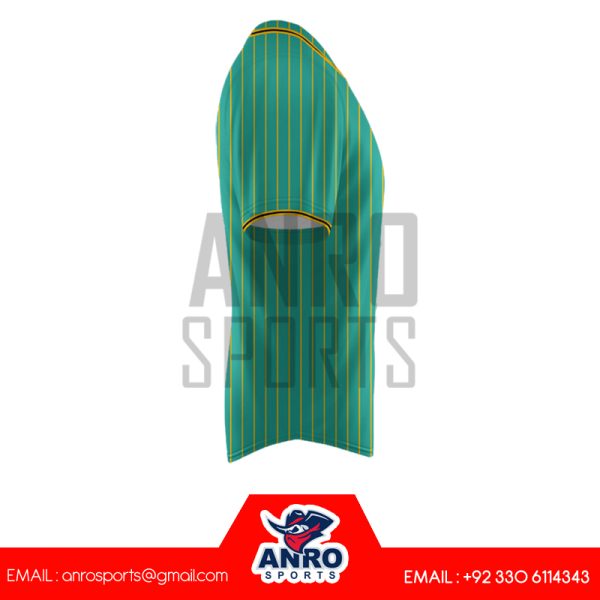 Green and Yellow Baseball Full Button Jersey - Image 3