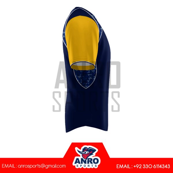 Blue and Yellow Baseball Crew Neck Jersey - Image 2