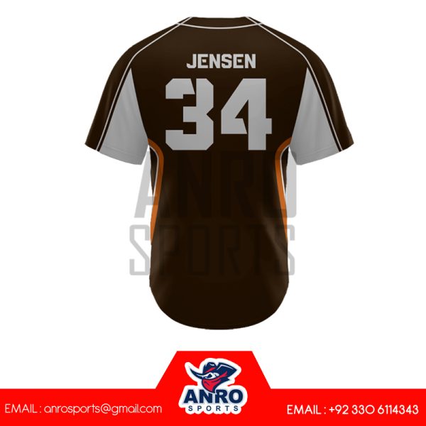 Custom Baseball Full Button Jersey - Image 4
