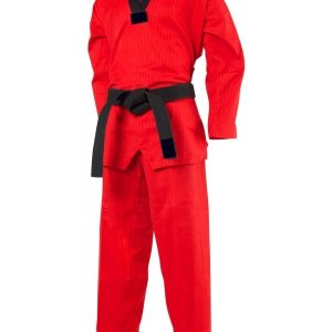 red taekwondo uniform