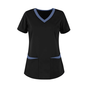Black V-Neck Scrub