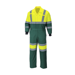 Hi-Vis Quilted Coverall with Rib Cuffs