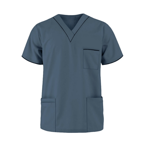 Dark Grey V-Neck Scrub