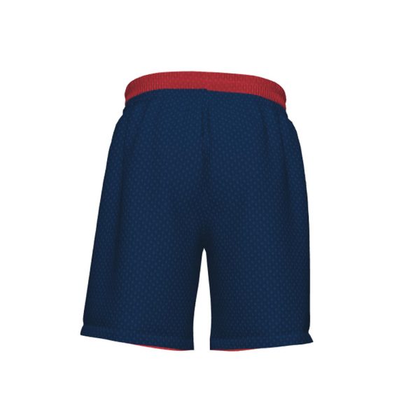 Blue and Red Reversible Basketball Shorts - Image 3