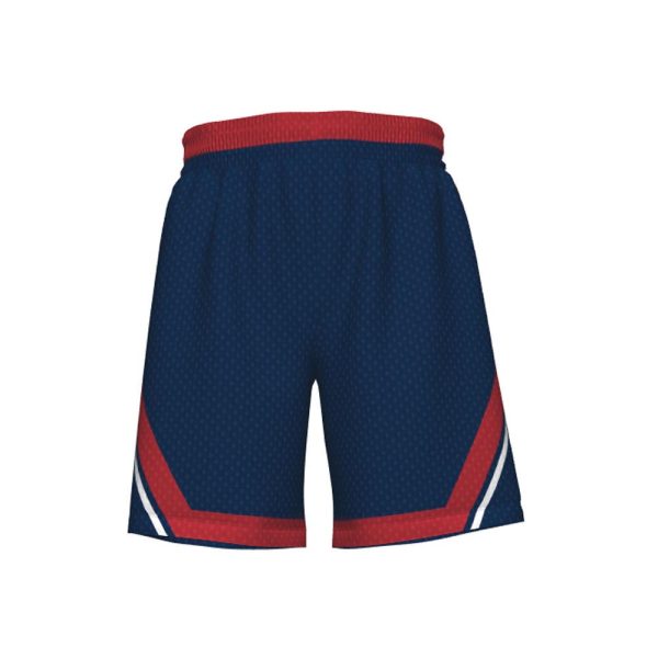 Blue and Red Reversible Basketball Shorts - Image 5