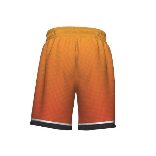 Yellow and Orange Reversible Basketball Shorts - Image 3