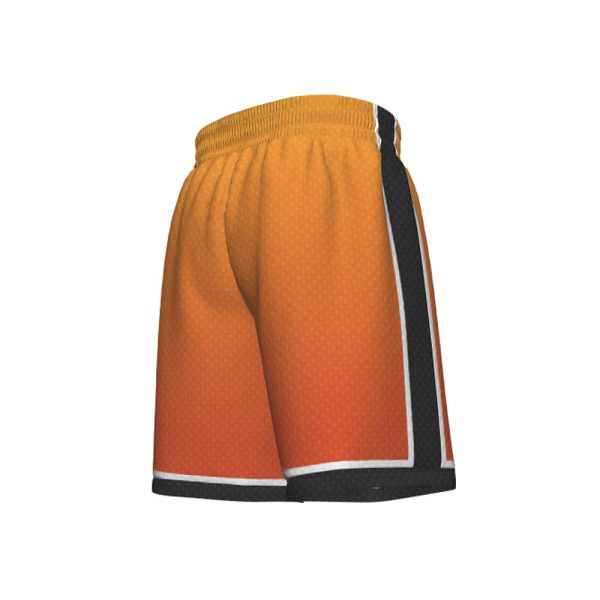 Yellow and Orange Reversible Basketball Shorts - Image 4