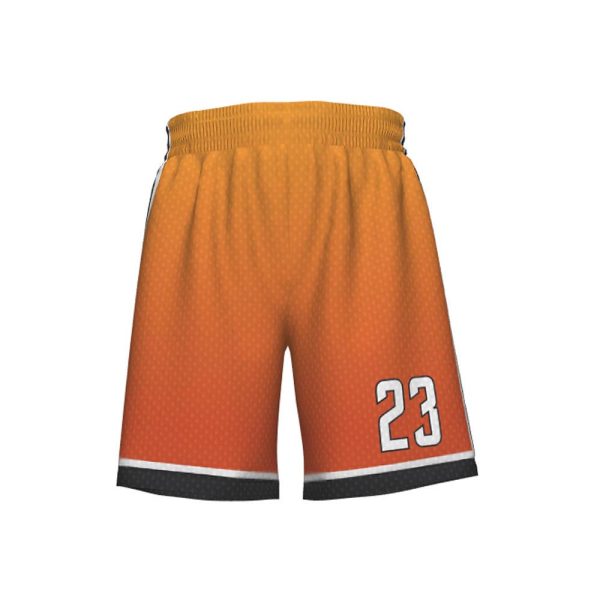 Yellow and Orange Reversible Basketball Shorts - Image 5