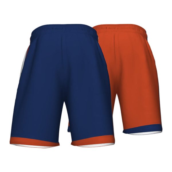 Blue and Orange Reversible Basketball Shorts - Image 2