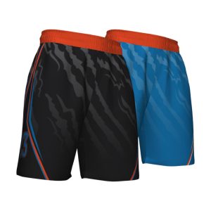 Black and Blue Reversible Basketball Shorts