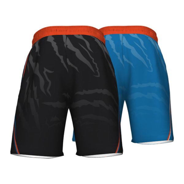 Black and Blue Reversible Basketball Shorts - Image 3