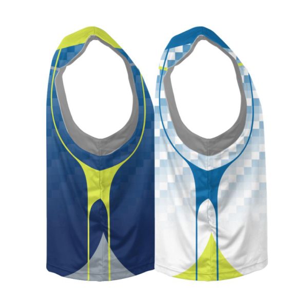 Blue and White Reversible Lacrosse Practice Jerseys - Image 4