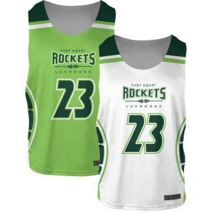 Green and White Reversible Lacrosse Practice Jerseys