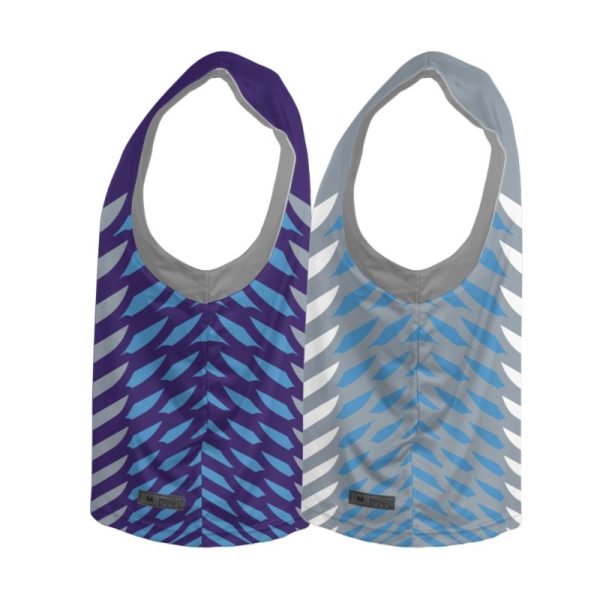 Blue and White Reversible Lacrosse Practice Jerseys - Image 3