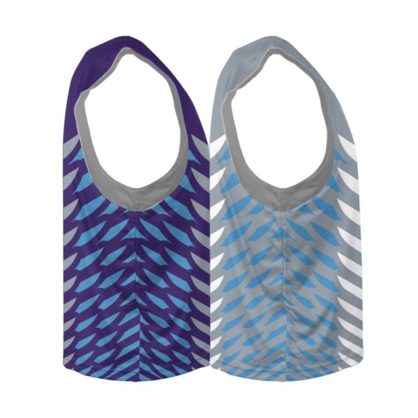 Blue and White Reversible Lacrosse Practice Jerseys - Image 4