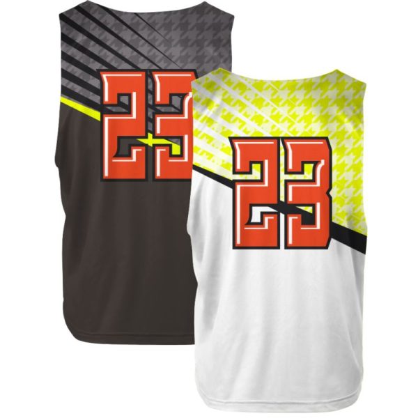 Black and Yellow Reversible Lacrosse Practice Jerseys - Image 2