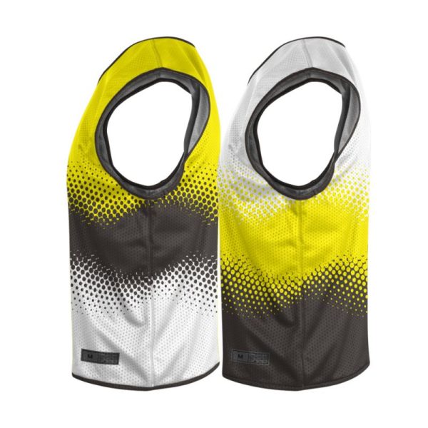 Gray Yellow and Black Reversible Sleeveless Lacrosse Jerseys - Image 2
