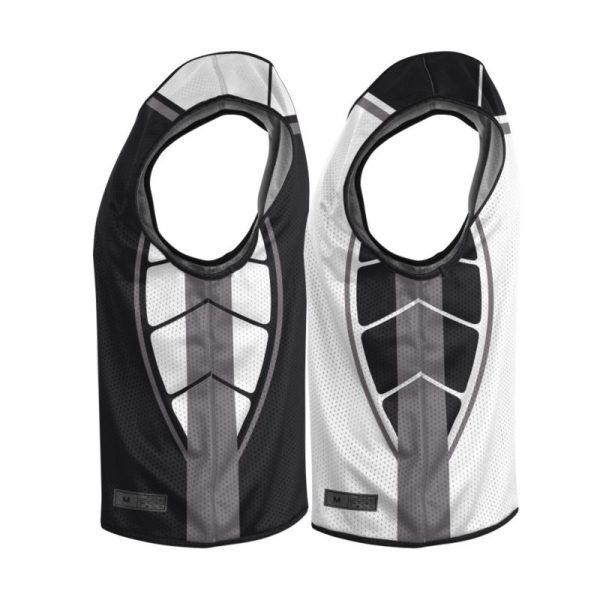 Black and White Reversible Sleeveless Lacrosse Jerseys - Image 3