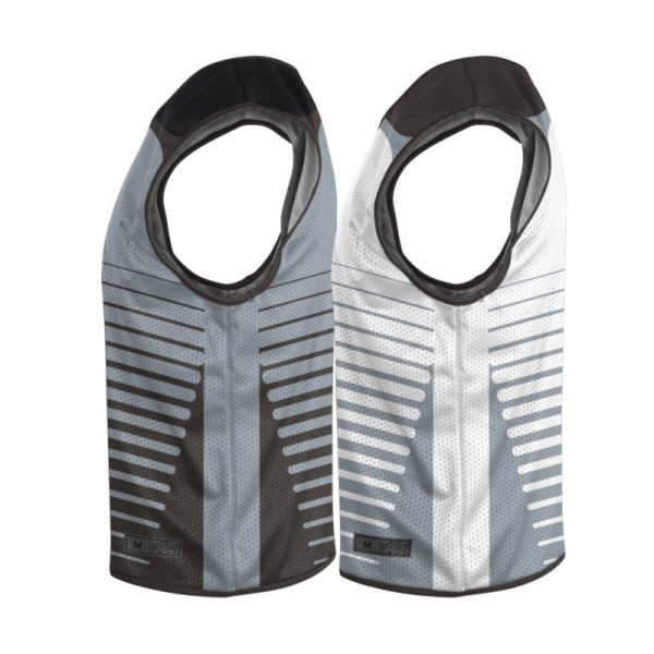 Black and White Reversible Sleeveless Lacrosse Jerseys - Image 2