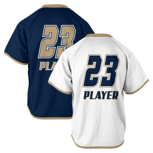 White and Blue Lacrosse V Neck Jerseys - Image 3