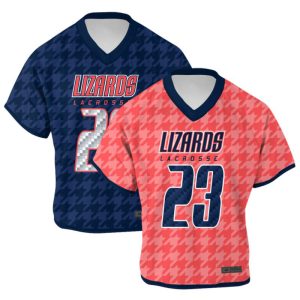 Red and Blue Lacrosse V Neck Jerseys