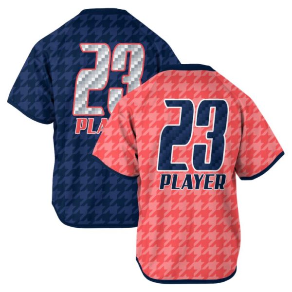 Red and Blue Lacrosse V Neck Jerseys - Image 4