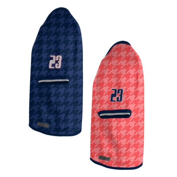 Red and Blue Lacrosse V Neck Jerseys - Image 2