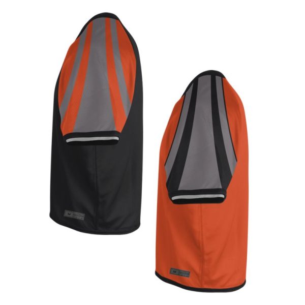 Black and Orange Lacrosse V Neck Jerseys - Image 4