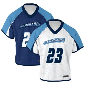 Light Blue and White Lacrosse V Neck Jerseys