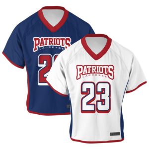 Blue and White Lacrosse V Neck Jerseys