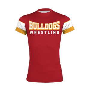 red wrestling compression shirt