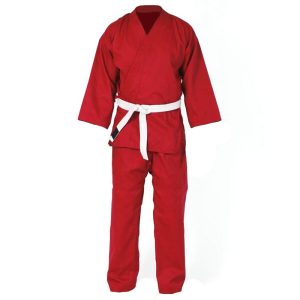 red karate uniform
