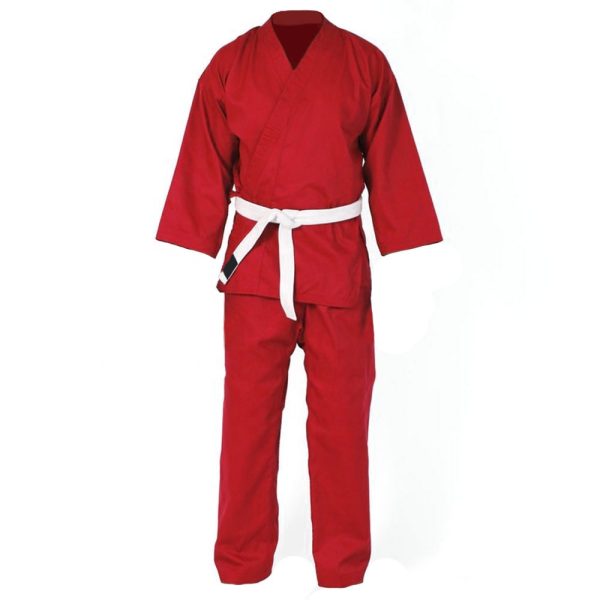 red karate uniform