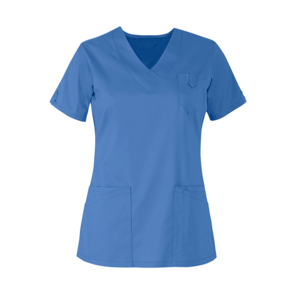 Women V-Shape Sky Blue Scrubs